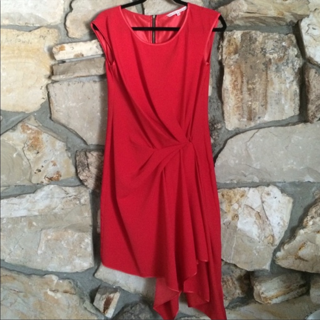 Rachel Rachel Roy Red Draped Dress